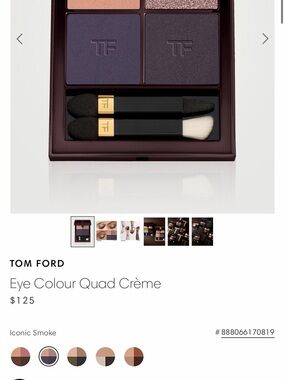 Tom Ford Black & Gold Eye Color Quad Iconic Smoke Brand New Packaging